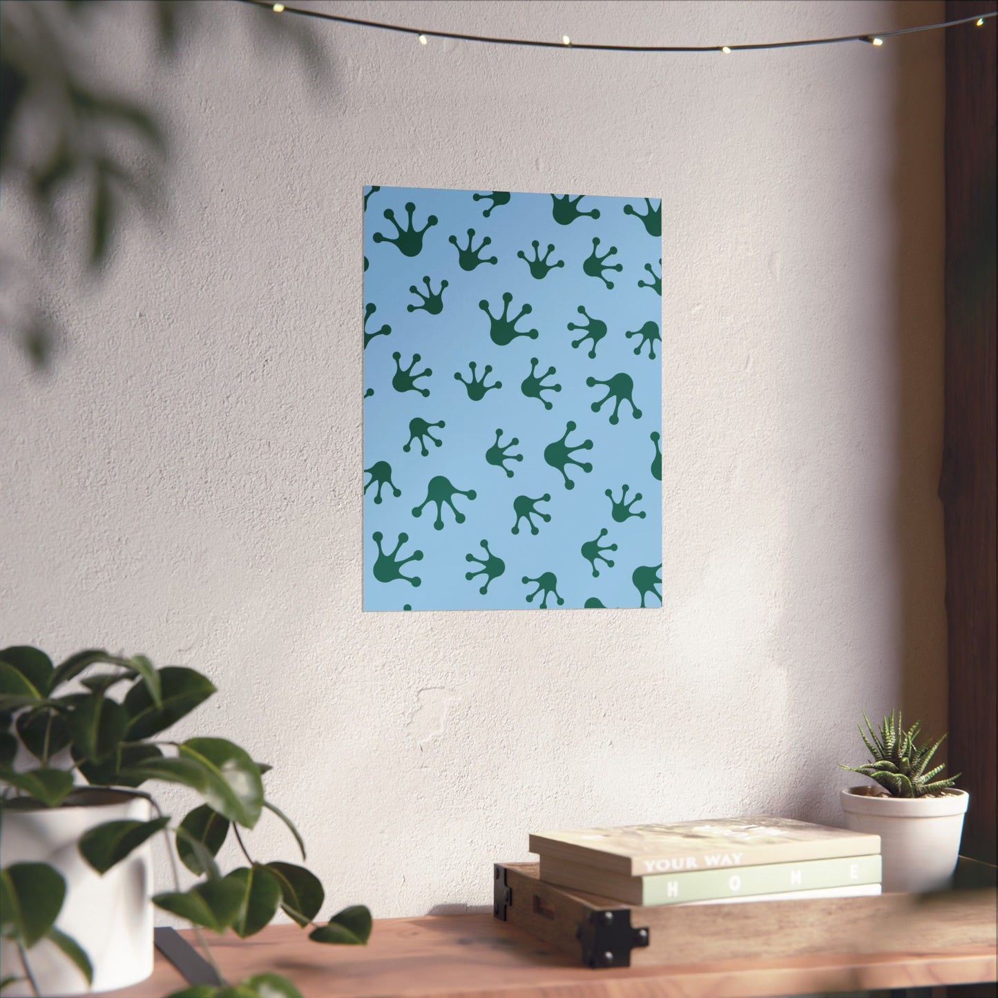 Frog Pattern Matte Vertical Posters, Wall Art, Kids Room Decor, Nursery Decor, Eco-Friendly Art, Unique Gift Idea