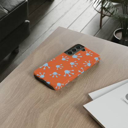 Frog Print Phone Case - Tough Cases, Orange Frog Design, Unique Gift, Fun Accessories, Vibrant Phone Cases, Cool Cases