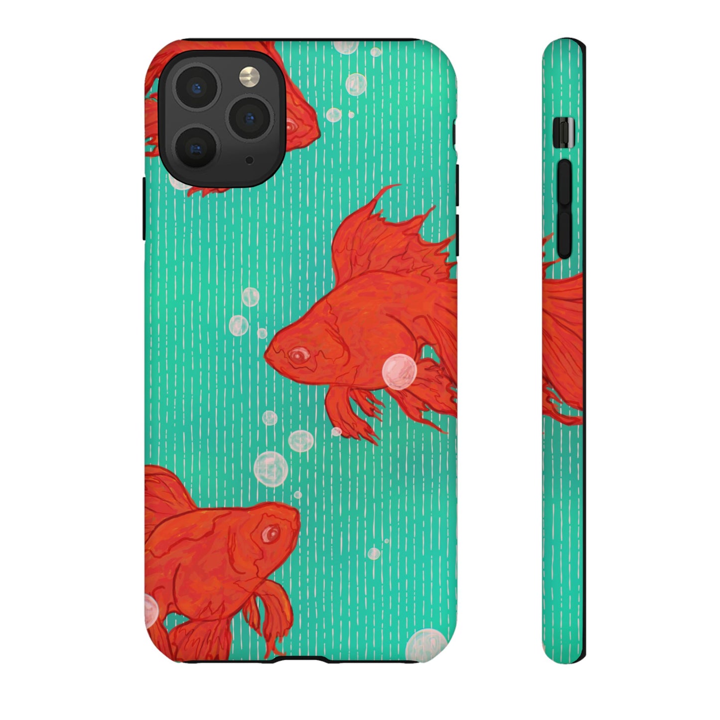 Vibrant Goldfish Phone Case, Colorful iPhone Cover, Ocean Vibe Accessory, Unique Gift for Fish Lovers, Cute Phone Cases