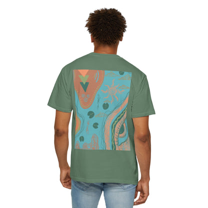 Vibrant Unisex Graphic T-shirt, Bohemian Tee, Casual Wear, Gift for Friends, Festival Apparel, Summer Style, Unique Design