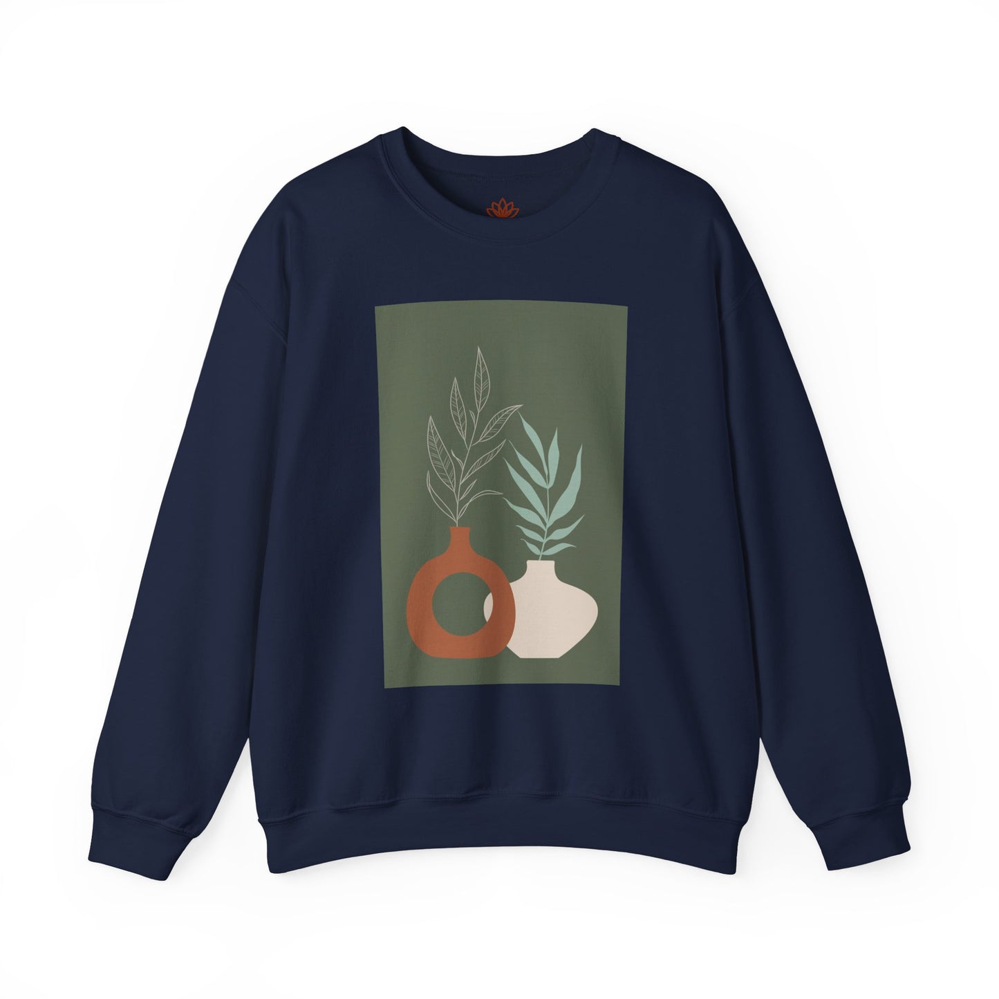 Botanical Minimalist Crewneck Sweatshirt, Cozy Unisex Pullover, Nature-Inspired Gift, Fall Fashion, Comfortable Layering Piece