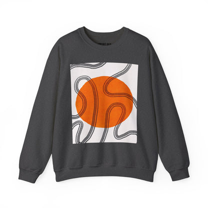 Retro Abstract Art Crewneck Sweatshirt, Cozy Graphic Pullover, Unisex Casualwear, Perfect Gift for Art Lovers, Fall Fashion Essential, Gift for Him, Gift for Her