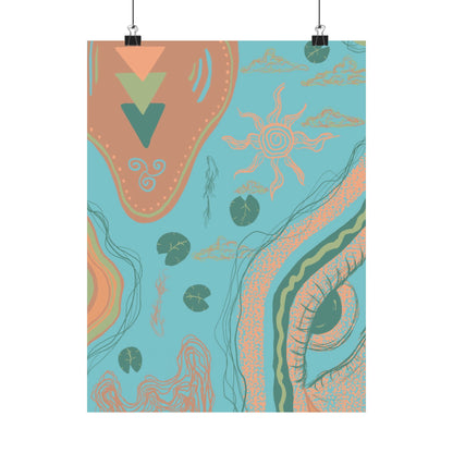 Bohemian Matte Vertical Posters, Wall Art Decor, Home Decoration, Gift for Art Lovers, Aesthetic Room Decor, Unique Wall Art