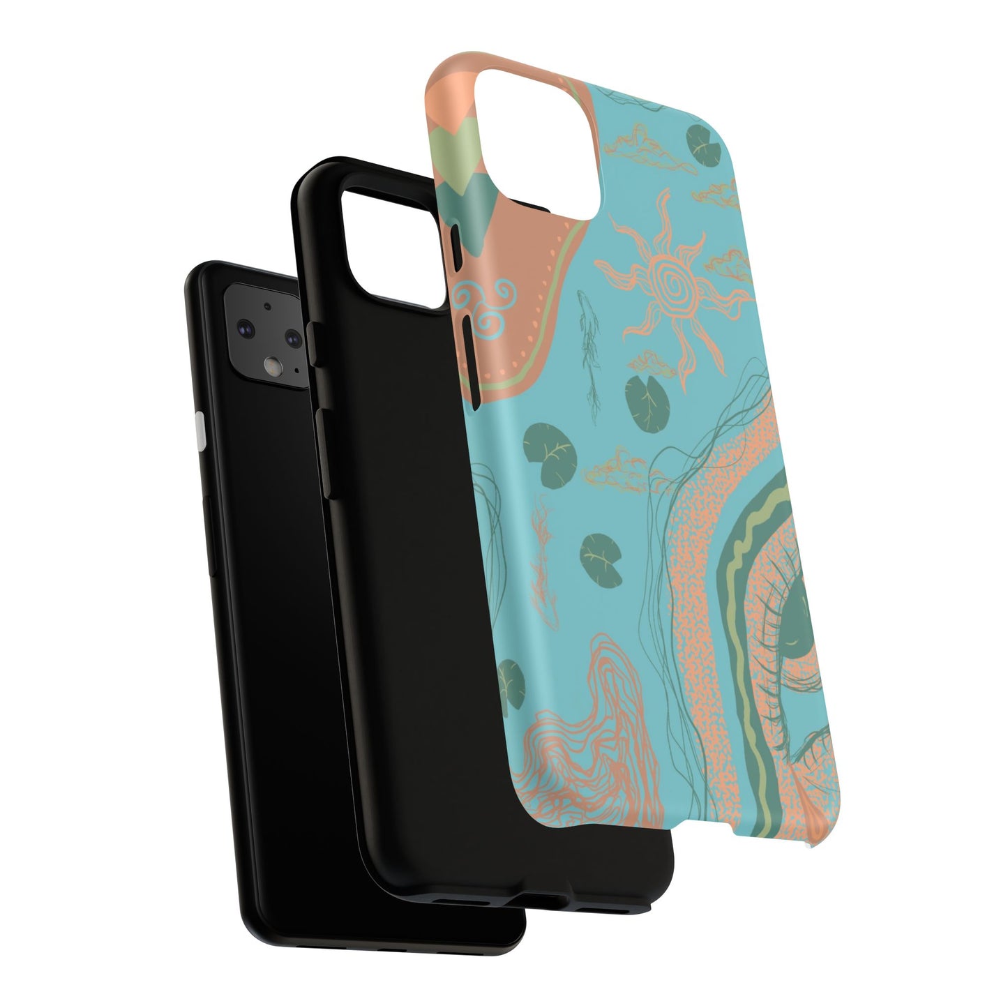 Whimsical Phone Case with Artistic Ocean Design, Floral Phone Cover, Unique Gift for Nature Lovers, Eco-Friendly Cell Accessories, [...]