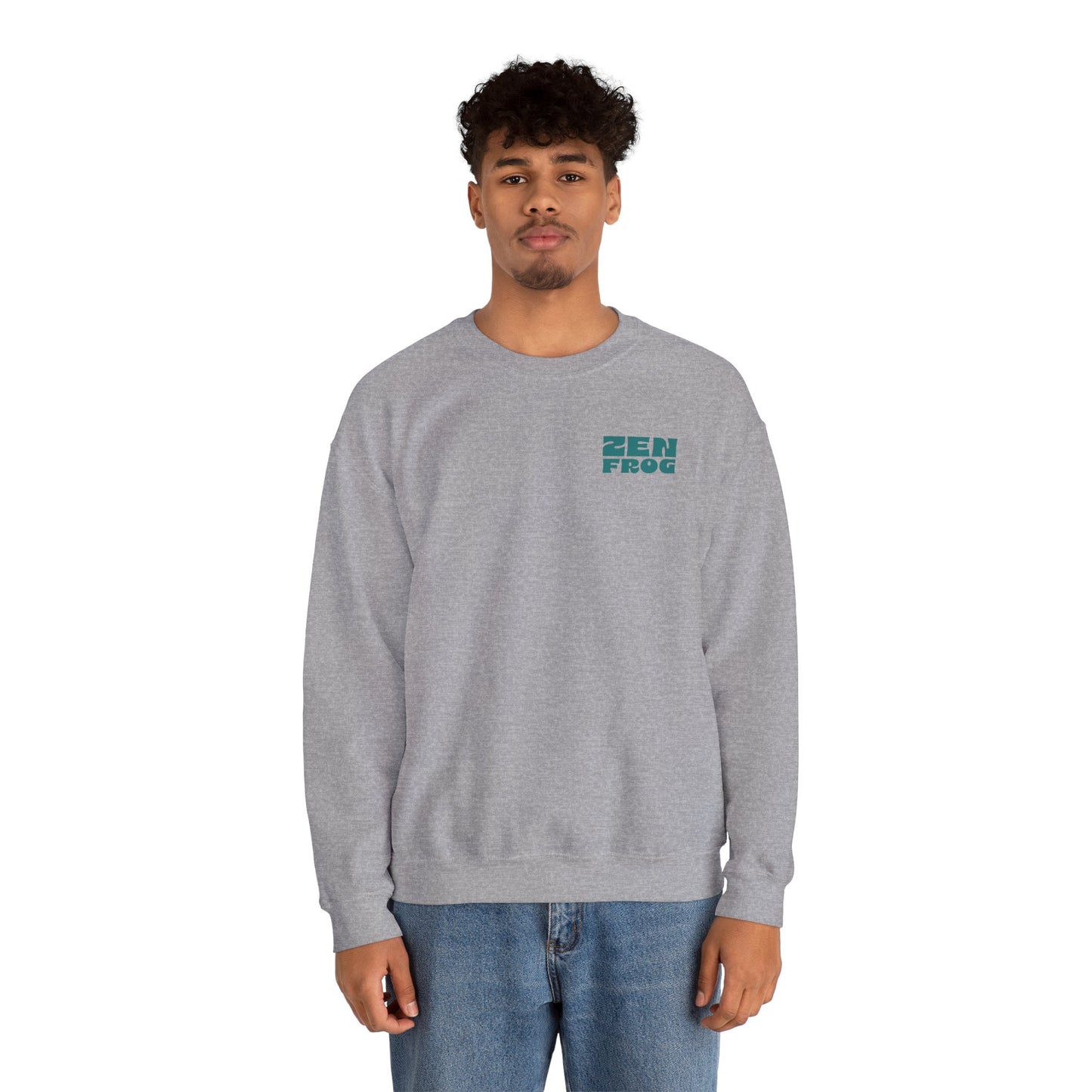 Zen Frog Crewneck Sweatshirt - Relaxed Vibe, Unisex Sweatshirt, Perfect for Cozy Days, Gift for Meditation Lovers, Casual Fashion