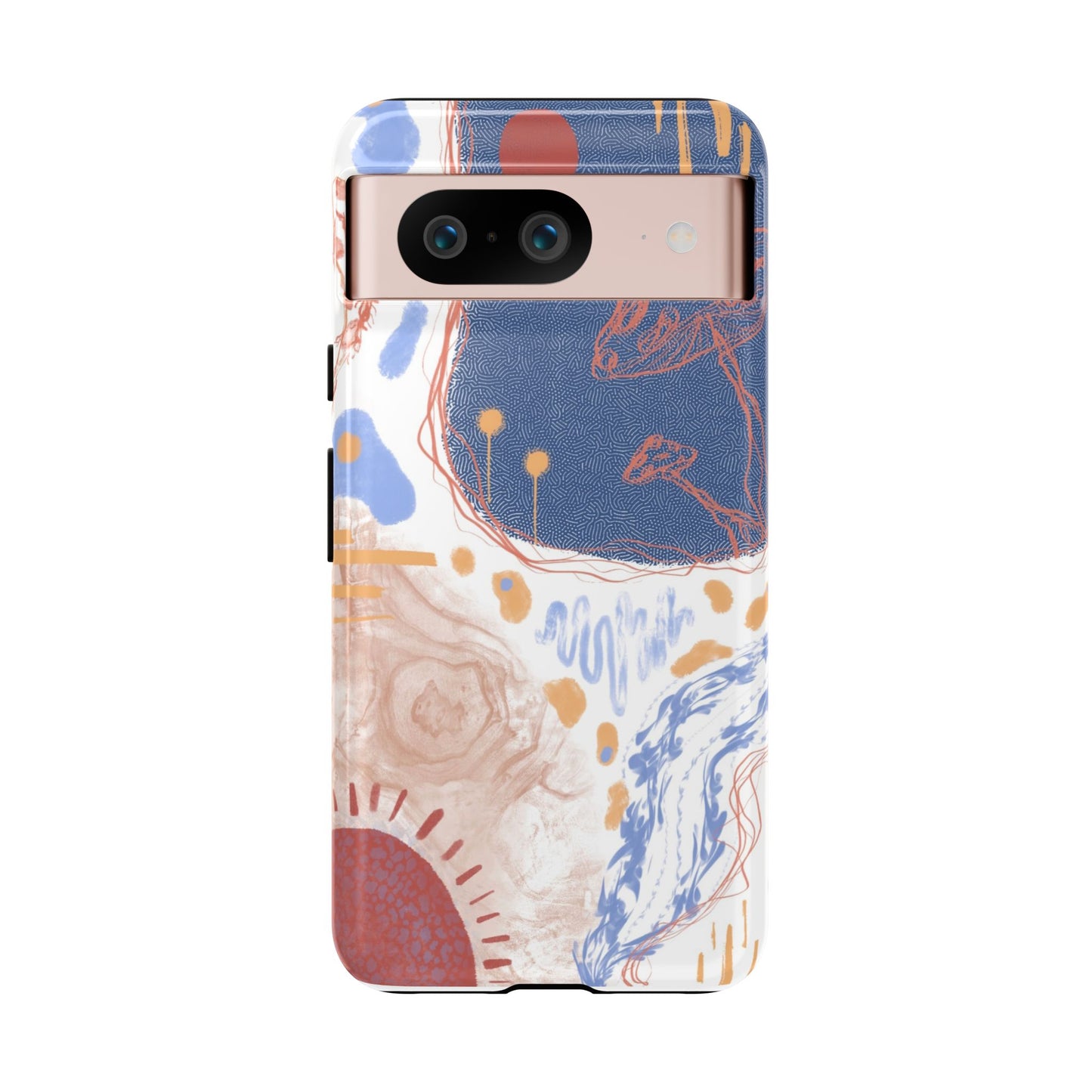 Artistic Phone Case with Abstract Design, Tough Phone Case, Unique Gift, Trendy Accessories, Modern Art Case, Stylish Tech Gear