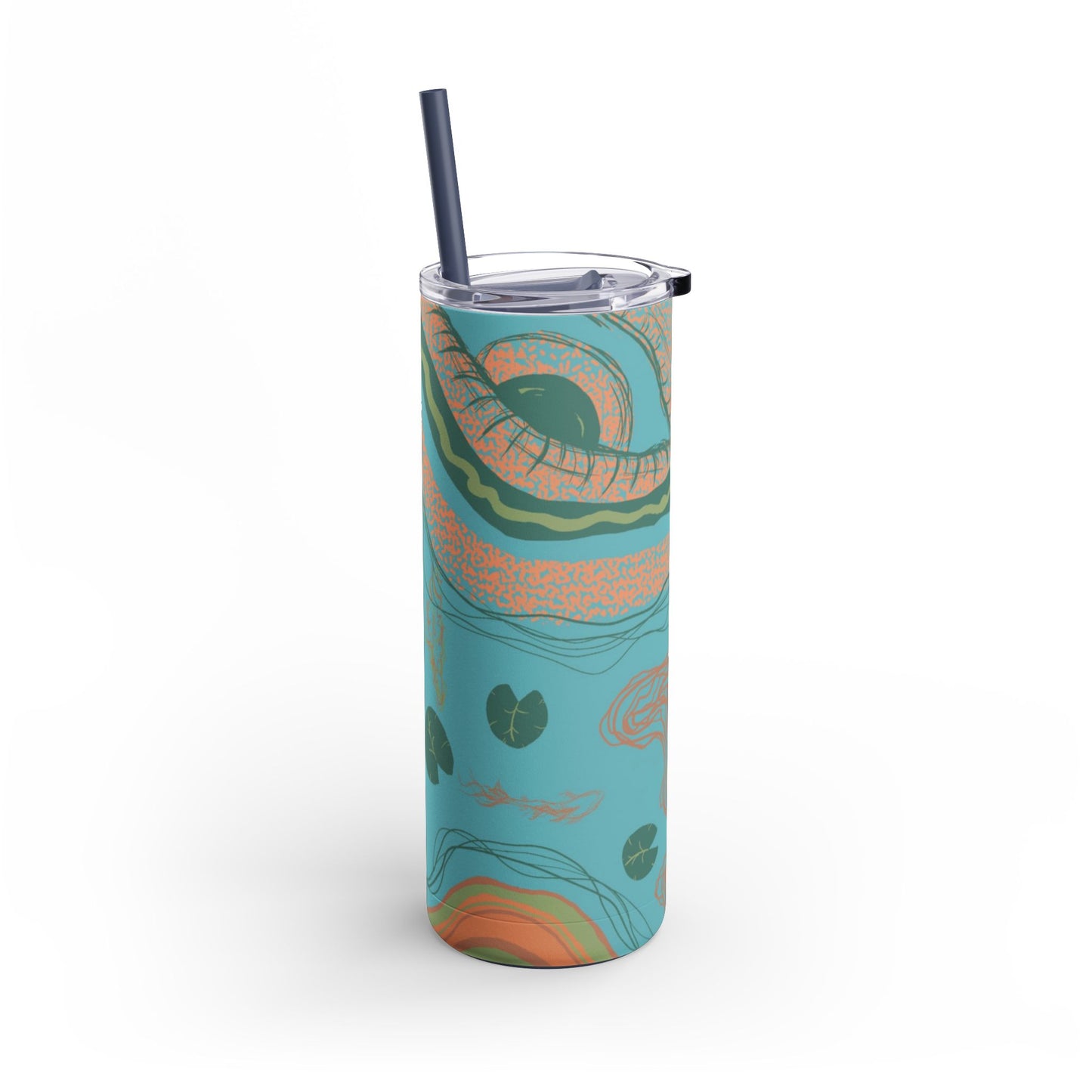 Vibrant Skinny Tumbler, Colorful Drinkware, Reusable Travel Mug, Eco-friendly Gift, Summer Hydration Cup, Stylish Beverage Container