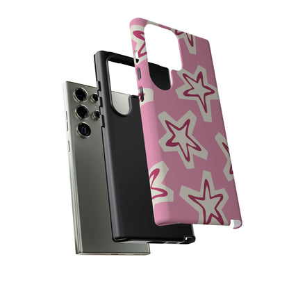 Starry Pink Phone Case | Tough Cases for Trendy Protection, Cute Gift, Fun Design, Holiday Match, Everyday Use