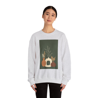 Fall-Inspired Botanical Crewneck Sweatshirt, Cozy Sweatshirt for Women, Warm Unisex Sweater, Autumn Gift,  Plant Lover Apparel