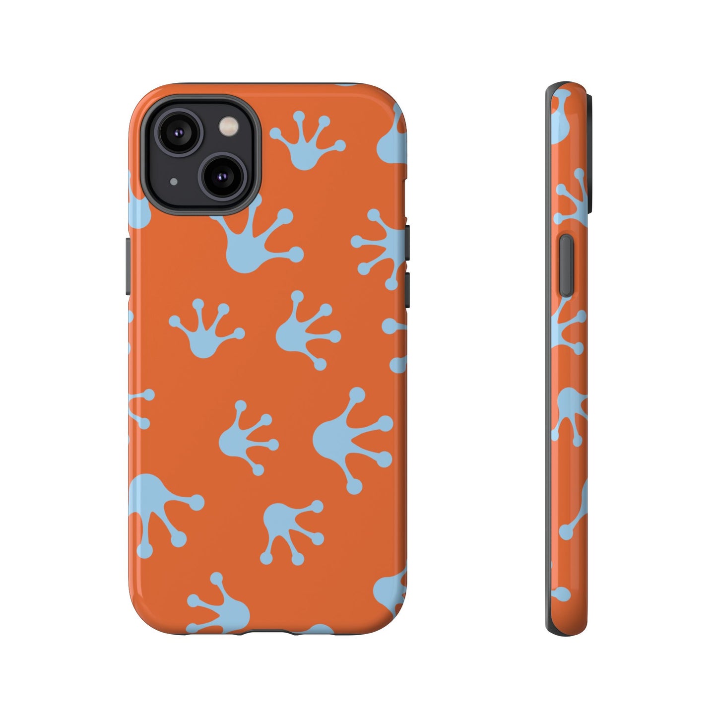 Frog Print Phone Case - Tough Cases, Orange Frog Design, Unique Gift, Fun Accessories, Vibrant Phone Cases, Cool Cases