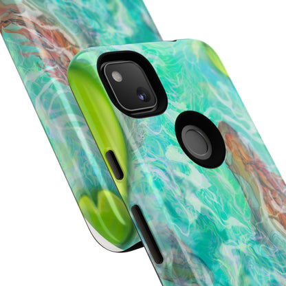 Watercolor Phone Case, Nature Lover Gift, Tough Phone Cover, Phone Accessory, Unique Design for Spring/Summer, Lily Pad, Fish Pond