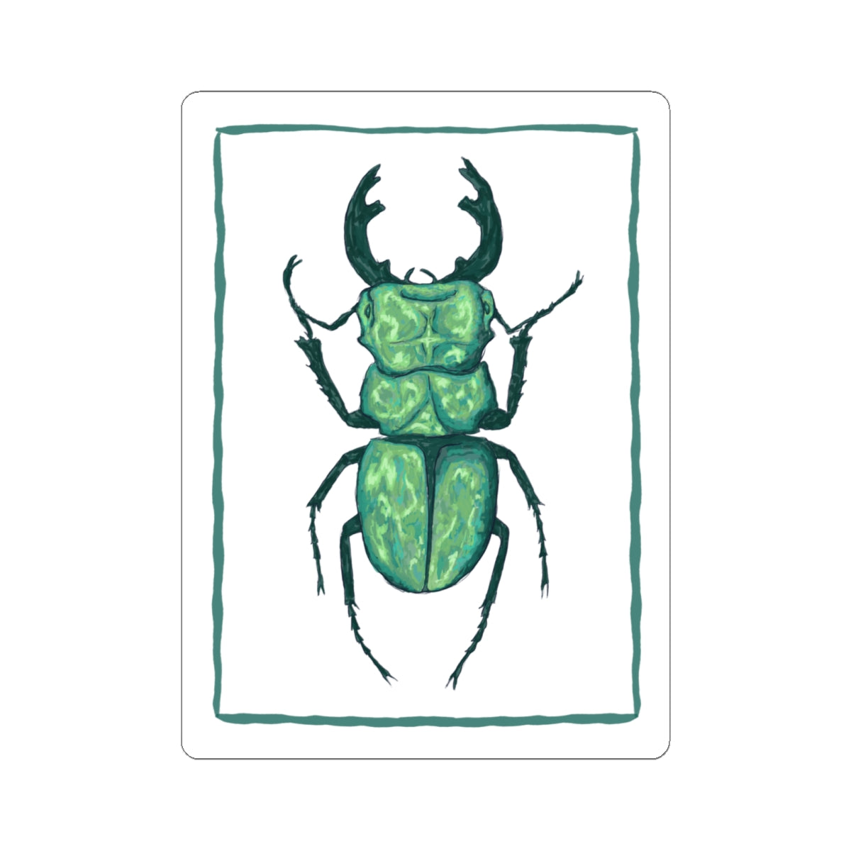Eclectic Beetle Kiss-Cut Stickers, Nature Lover Decor, Creepy-Crawly Gifts, Fun Laptop Accessories, Artistic Bug Art, Unique Decor