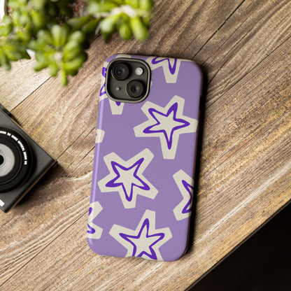 Starry Pattern Phone Case, Cute Star Design, Tough Phone Cover, Gifts for Her, Stylish Phone Accessory