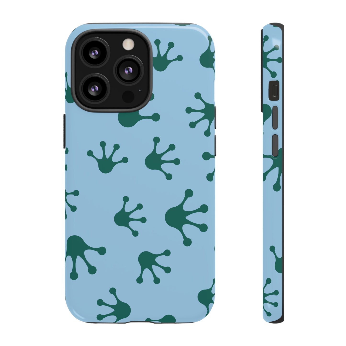 Frog Pattern Phone Case, Tough Cases for Nature Lovers, Unique Gift for Kids, Eco-Friendly Accessories, Stylish Cell Phone Cover, Cute Frog Print Pattern, Artsy Phone Cases