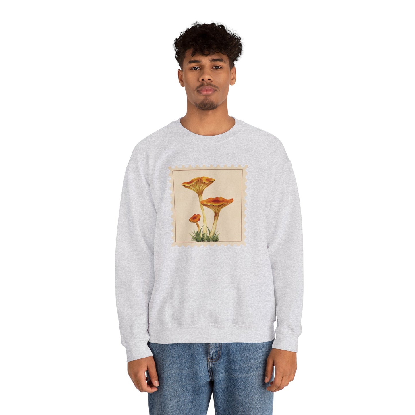 Vintage Floral Crewneck Sweatshirt, Cozy Fall Wear, Unisex Gift, Mushroom Art Apparel, Nature Lover Outfit, Comfy Mushroom Crewneck, Vintage Style