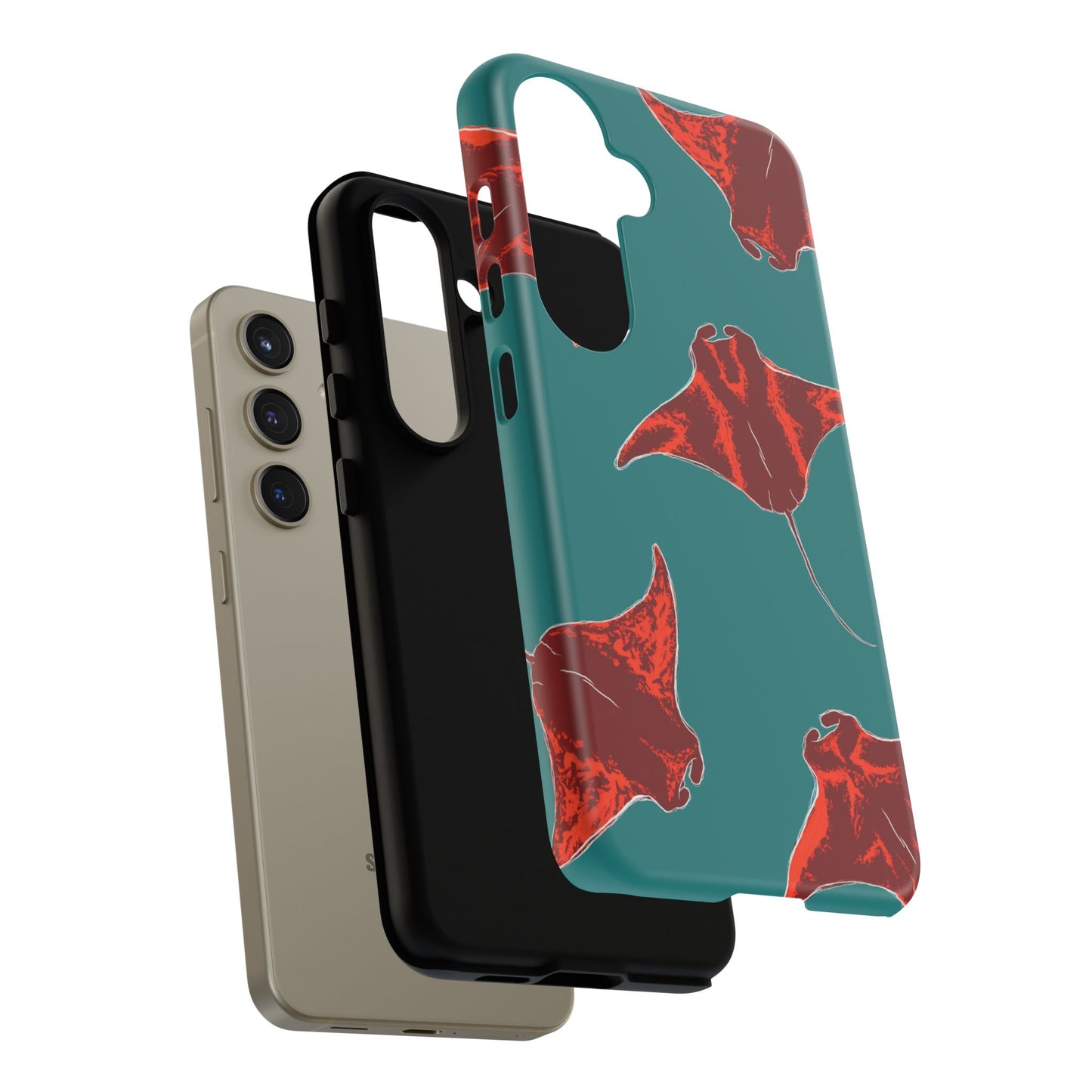 Manta Ray Phone Case, Tropical Phone Cover, Ocean Vibe Accessories, Summer Gift Idea, Marine Animal Merchandise