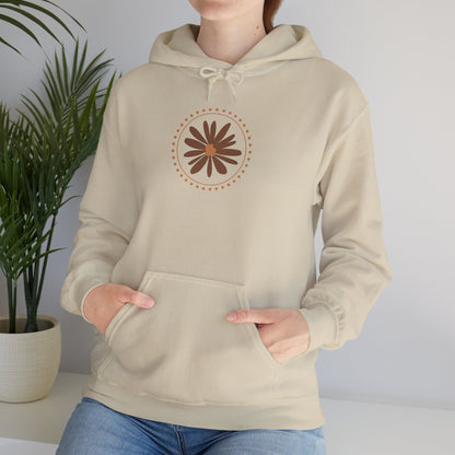 Chic Flower Design Unisex Hoodie, Cozy Sweatshirt, Trendy Gift for Her, Fall Fashion, Casual Comfort Wear
