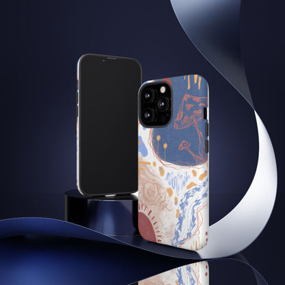 Artistic Phone Case with Abstract Design, Tough Phone Case, Unique Gift, Trendy Accessories, Modern Art Case, Stylish Tech Gear