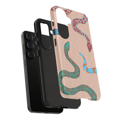 Colorful Snake Phone Case, Tough Phone Case, Unique Phone Cover, Animal Print Case, Gifts for Her, Trendy Accessories