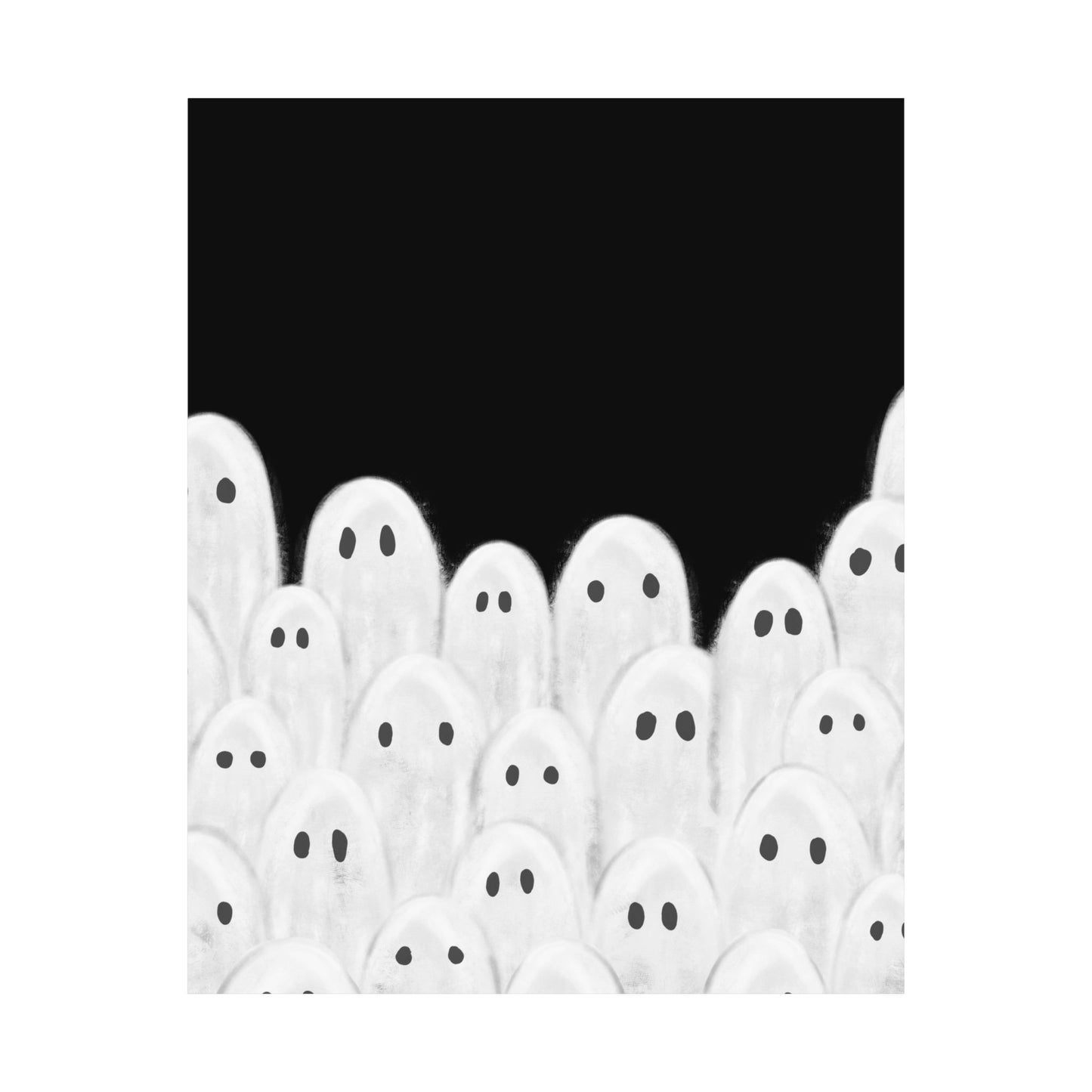 Spooky Ghost Art Print, Matte Vertical Posters for Halloween Decor, Ghost Wall Art, Creepy Room Decoration, Fun Scary Gift