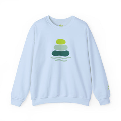 Serene Stones Unisex Crewneck Sweatshirt, Cozy Sweatshirt, Relaxation Apparel, Casual Wear, Mindfulness Gift