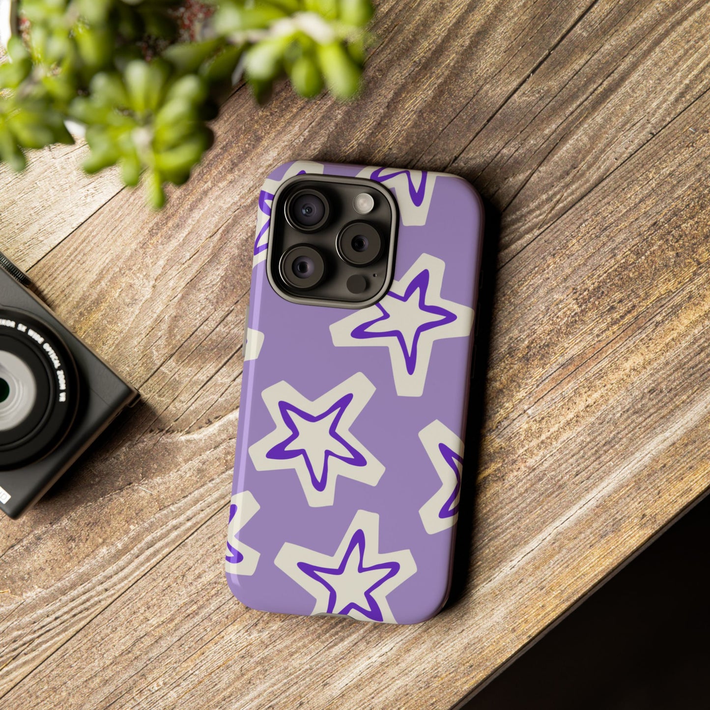 Starry Pattern Phone Case, Cute Star Design, Tough Phone Cover, Gifts for Her, Stylish Phone Accessory