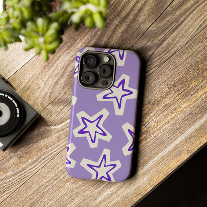 Starry Pattern Phone Case, Cute Star Design, Tough Phone Cover, Gifts for Her, Stylish Phone Accessory