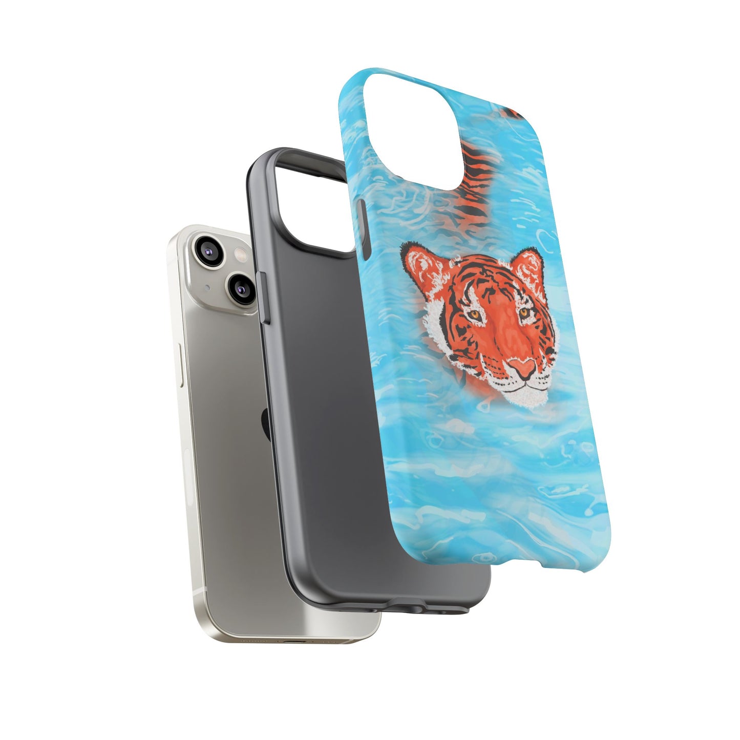 Vibrant Tiger Phone Case, Wildlife Lover Gift, Phone Accessories, Animal Print Case, Summer Vibe, Cool Phone Cover