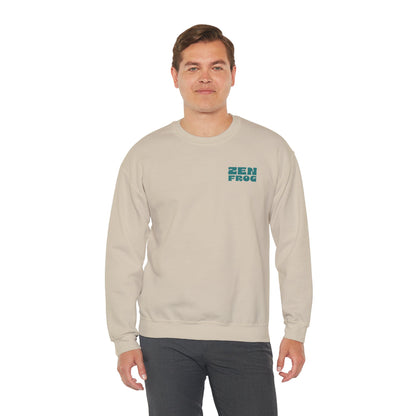 Zen Frog Crewneck Sweatshirt - Relaxed Vibe, Unisex Sweatshirt, Perfect for Cozy Days, Gift for Meditation Lovers, Casual Fashion