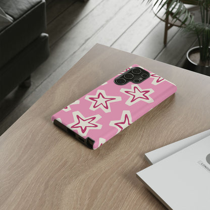 Starry Pink Phone Case | Tough Cases for Trendy Protection, Cute Gift, Fun Design, Holiday Match, Everyday Use