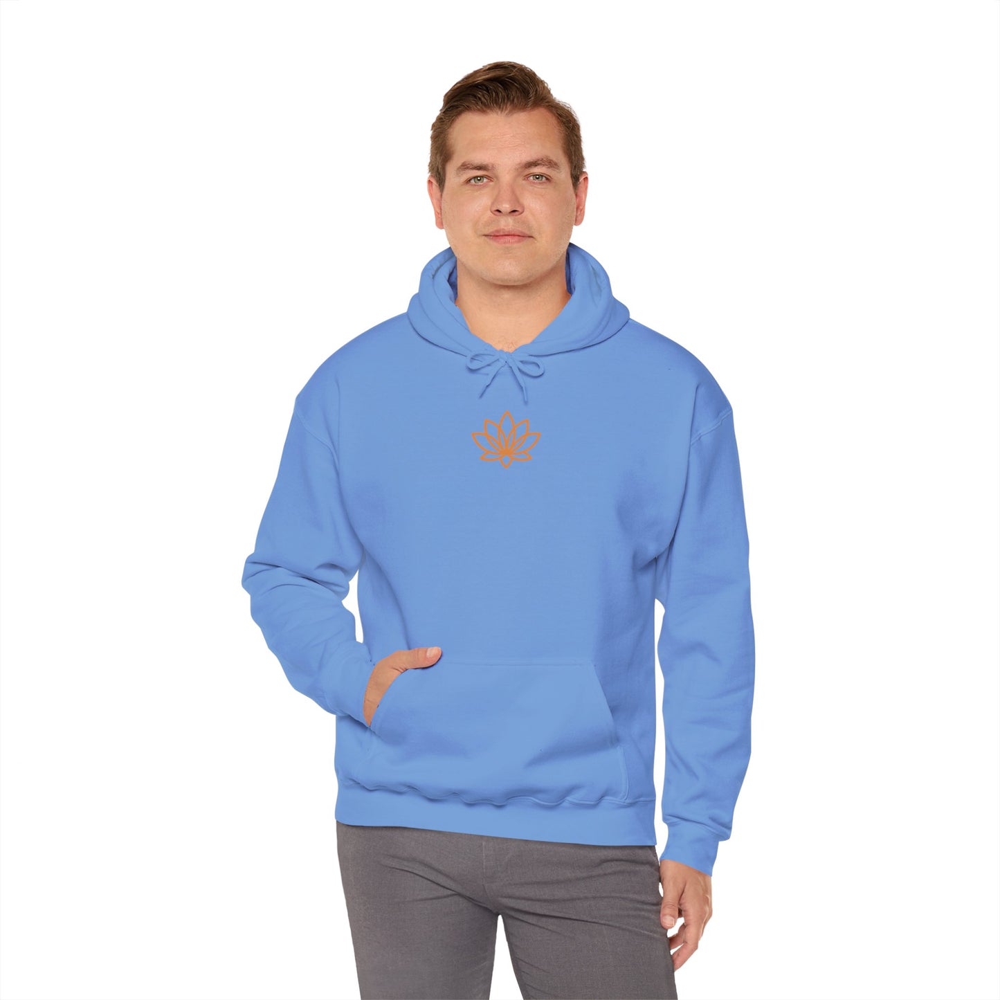 Serene Adventure Hoodie with Lotus Design, Eco-Friendly Sweatshirt for Outdoors, Yoga, Surfing, Beach Days, Mindfulness, Gift for Her, Gift for Him, Kayak Sweatshirt, Outdoor Designs