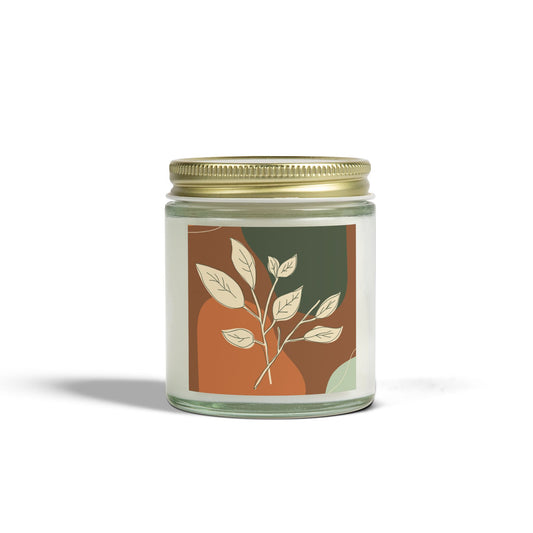 Aromatherapy Candle Jar, Eco-Friendly Home Decor, Relaxing Gift, Spa Vibes, Organic Coconut Apricot Wax