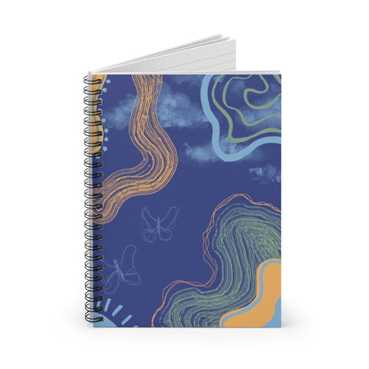 Artistic Spiral Notebook - Creative Writing, Journaling, Note-taking, Gift for Students, Butterfly Design