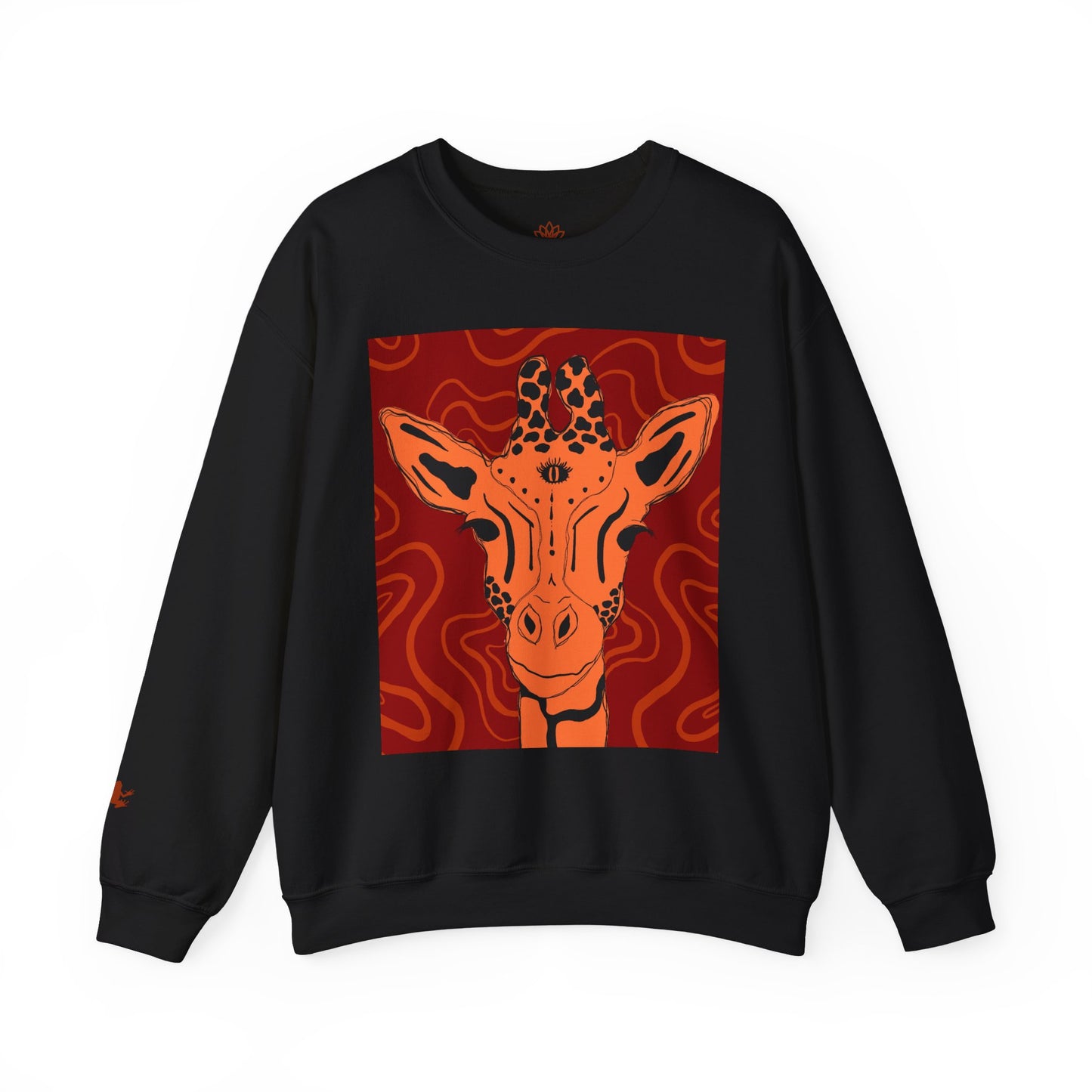 Giraffe Art Crewneck Sweatshirt, Cozy Giraffe Sweatshirt, Animal Lover Gift, Unique Sweatshirt for Friends, Cute Animal Apparel