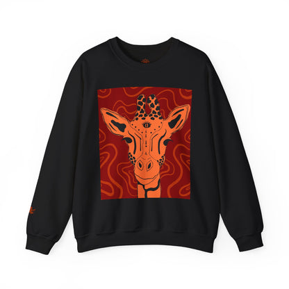 Giraffe Art Crewneck Sweatshirt, Cozy Giraffe Sweatshirt, Animal Lover Gift, Unique Sweatshirt for Friends, Cute Animal Apparel