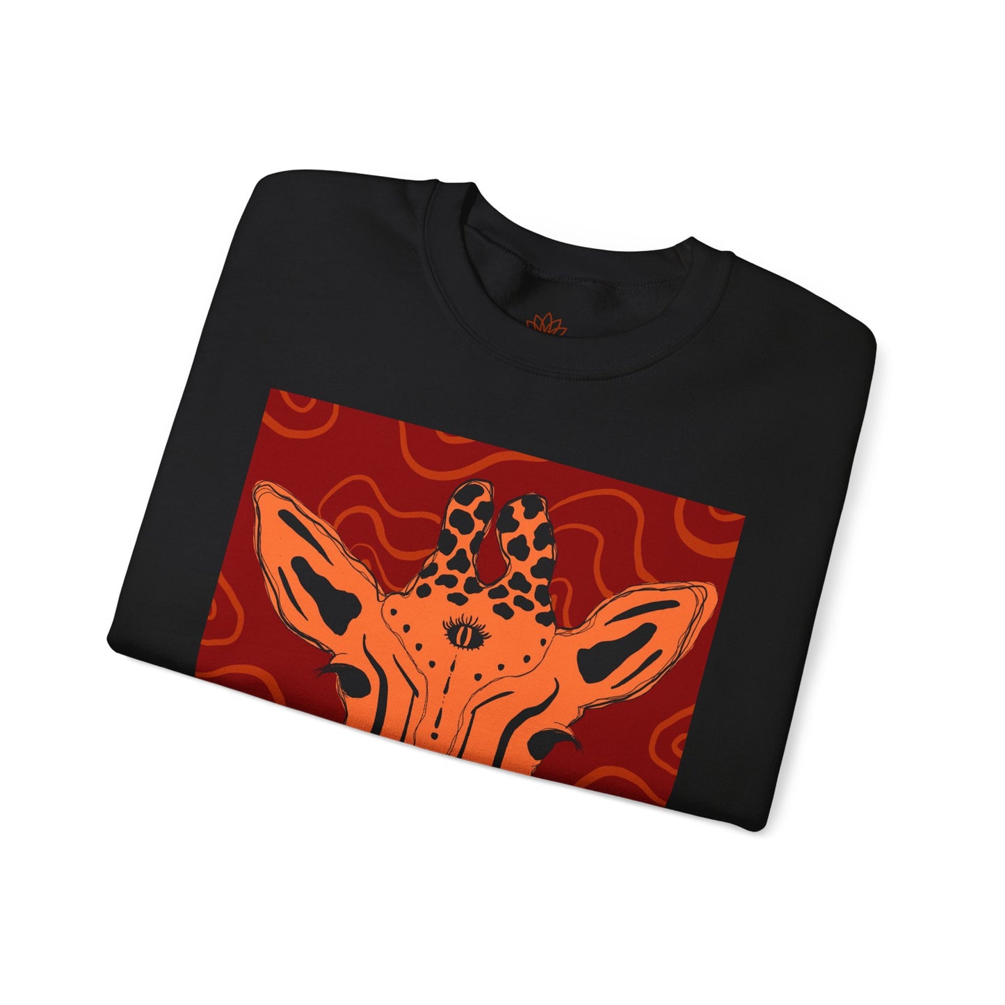 Giraffe Art Crewneck Sweatshirt, Cozy Giraffe Sweatshirt, Animal Lover Gift, Unique Sweatshirt for Friends, Cute Animal Apparel