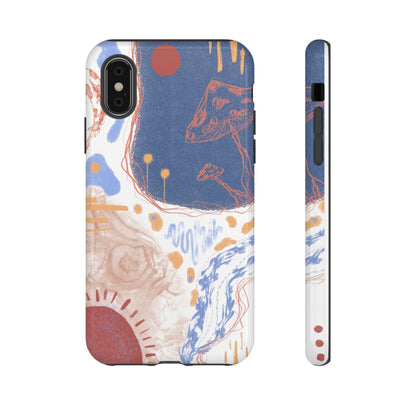 Artistic Phone Case with Abstract Design, Tough Phone Case, Unique Gift, Trendy Accessories, Modern Art Case, Stylish Tech Gear