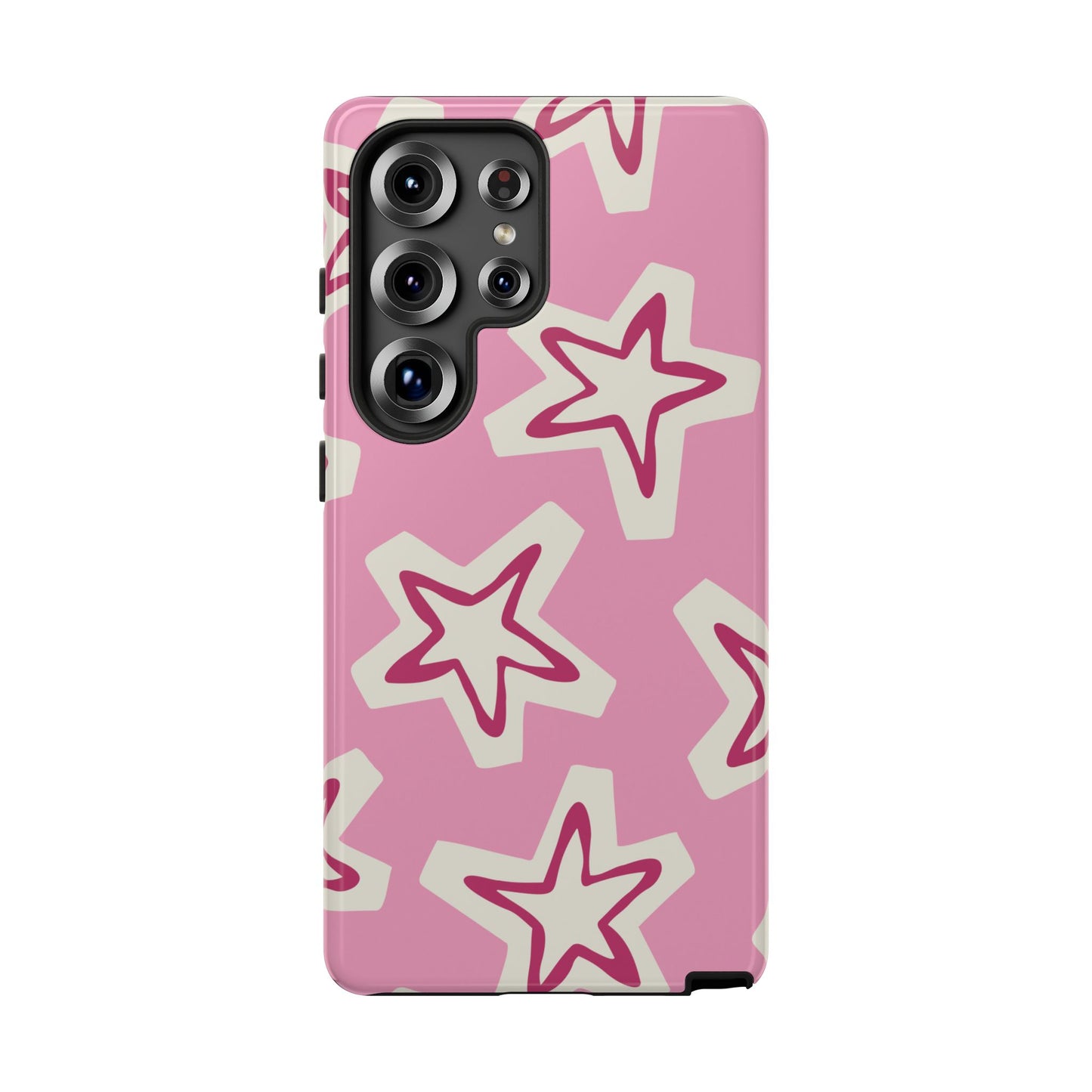 Starry Pink Phone Case | Tough Cases for Trendy Protection, Cute Gift, Fun Design, Holiday Match, Everyday Use