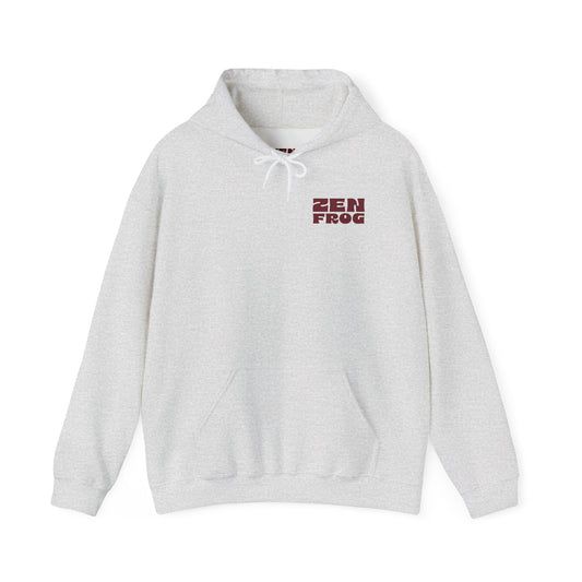 Zen Frog Unisex Hoodie, Cozy Sweatshirt, Relaxed Casual Wear, Unique Gift, Nature Lover Apparel