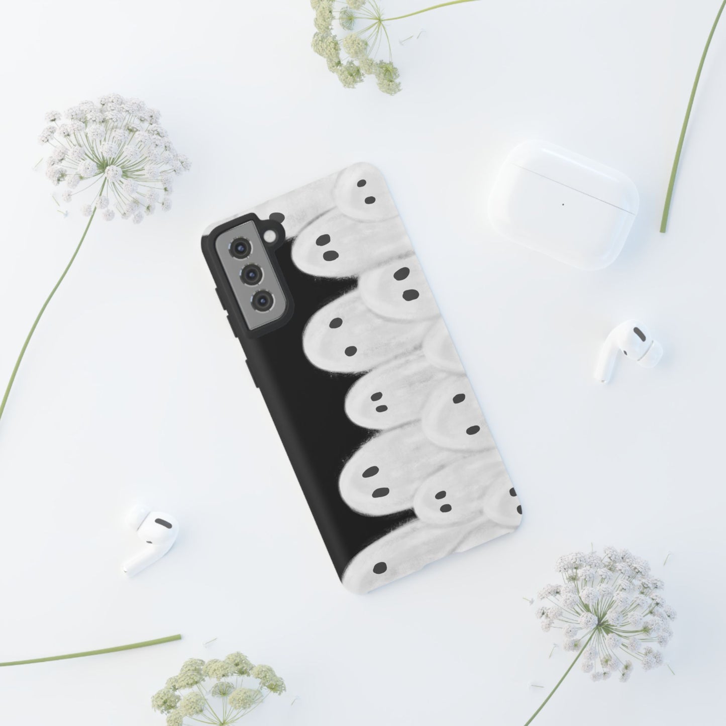 Painted Ghosts Phone Case | Ghostly Tough Phone Case for Spooky Style, Halloween Gift, Phone Cover, Ghost Theme, Unique Accessory, Spooky Season, Viral Painted Ghosts Inspired Design