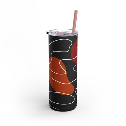 Stylish Matte Tumbler with Abstract Design, Perfect for Gifts, Travel, Coffee Lovers, Home Decor, and Reusable Drinkware
