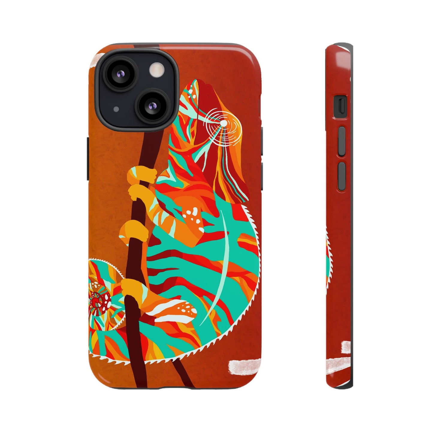 Chameleon Phone Case - Vibrant Artistic Design, Tough Cases for Animal Lovers, Unique Gift, Eco-Friendly Protection