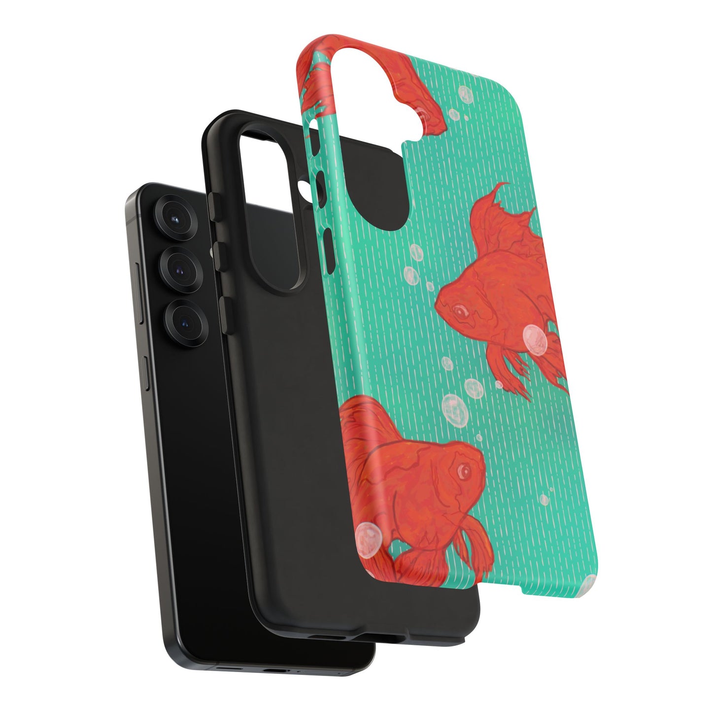 Vibrant Goldfish Phone Case, Colorful iPhone Cover, Ocean Vibe Accessory, Unique Gift for Fish Lovers, Cute Phone Cases
