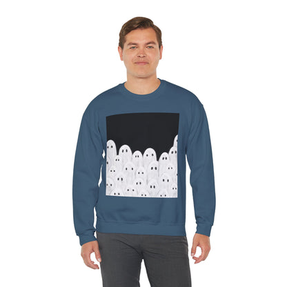 Painted Ghosts Crewneck | Cozy Sweatshirt, Perfect for Halloween, Fall, and Spooky Season