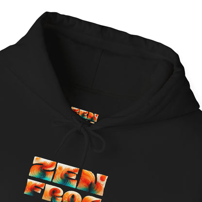 Vibrant Unisex Hoodie with Zen Frog and Snake Design, Cool Gift for Nature Lovers, Casual Wear for All Occasions, Gift for Her, Cool Hoodies