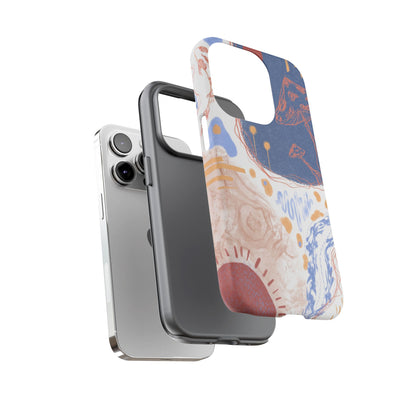 Artistic Phone Case with Abstract Design, Tough Phone Case, Unique Gift, Trendy Accessories, Modern Art Case, Stylish Tech Gear