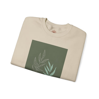 Botanical Minimalist Crewneck Sweatshirt, Cozy Unisex Pullover, Nature-Inspired Gift, Fall Fashion, Comfortable Layering Piece