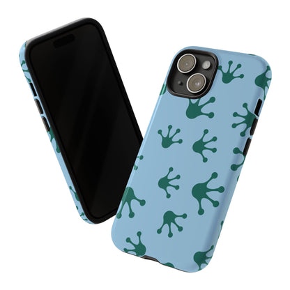 Frog Pattern Phone Case, Tough Cases for Nature Lovers, Unique Gift for Kids, Eco-Friendly Accessories, Stylish Cell Phone Cover, Cute Frog Print Pattern, Artsy Phone Cases