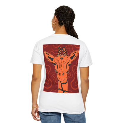 Vibrant Giraffe Graphic Tee, Unisex T-shirt, Gift for Animal Lovers, Casual Wear, Nature-Themed Apparel, Unique Graphic Shirt