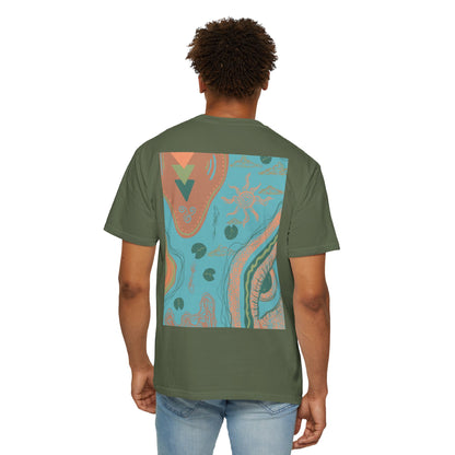 Vibrant Unisex Graphic T-shirt, Bohemian Tee, Casual Wear, Gift for Friends, Festival Apparel, Summer Style, Unique Design